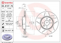 Brzdový kotouč BREMBO MAX 09.8137.76 - RENAULT Brzdový kotouč BREMBO MAX 09.8137.76 - RENAULT