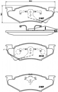 Sada brzdových destiček BREMBO P11020 - CHRYSLER Sada brzdových destiček BREMBO P11020 - CHRYSLER