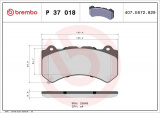 Sada brzdových destiček BREMBO P37018 - DODGE, JEEP, NISSAN