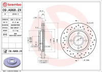 Brzdový kotouč BREMBO 09.A968.2X - FORD