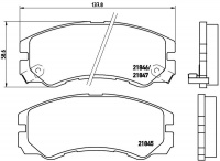 Sada brzdových destiček BREMBO P59020 - ISUZU, OPEL
