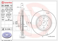 Brzdový kotouč BREMBO 09.B496.11 Brzdový kotouč BREMBO 09.B496.11