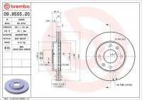 Brzdový kotouč BREMBO 09.9555.20