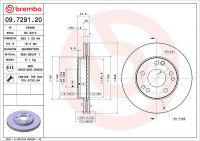 Brzdový kotouč BREMBO 09.7291.20 - MERCEDES-BENZ Brzdový kotouč BREMBO 09.7291.20 - MERCEDES-BENZ