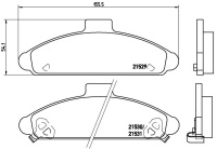 Sada brzdových destiček BREMBO P30004 - HYUNDAI Sada brzdových destiček BREMBO P30004 - HYUNDAI