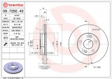 Brzdový kotouč BREMBO 09.7292.40 - RENAULT