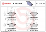 Sada brzdových destiček BREMBO P59029 - SAAB