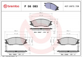 Sada brzdových destiček BREMBO P56083