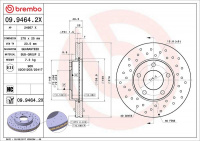 Brzdový kotouč BREMBO 09.9464.2X