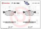 Sada brzdových destiček BREMBO P24056 - FORD, MAZDA