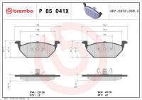 Sada brzdových destiček BREMBO P85041X - AUDI, SEAT, ŠKODA, VW