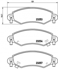 Sada brzdových destiček BREMBO P59035 - OPEL, SUZUKI Sada brzdových destiček BREMBO P59035 - OPEL, SUZUKI