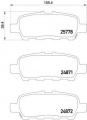 Sada brzdových destiček BREMBO P56087 - INFINITI , NISSAN