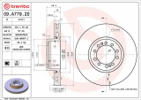 Brzdový kotouč BREMBO 09.A779.20