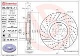 Brzdový kotouč BREMBO 09.B913.11 - MERCEDES-BENZ