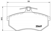 Sada brzdových destiček BREMBO P85092 - AUDI