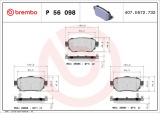 Sada brzdových destiček BREMBO P56098 - NISSAN, RENAULT