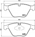 Sada brzdových destiček BREMBO P06055