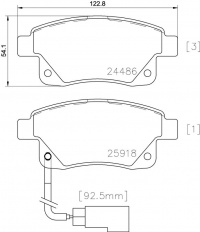 Sada brzdových destiček BREMBO P24066 - FORD Sada brzdových destiček BREMBO P24066 - FORD