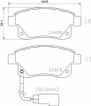 Sada brzdových destiček BREMBO P24066 - FORD