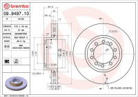 Brzdový kotouč BREMBO 09.9497.10