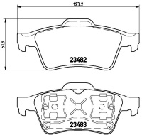 Sada brzdových destiček BREMBO P59044 - NISSAN, RENAULT