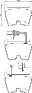 Sada brzdových destiček BREMBO P85078 - AUDI, VW
