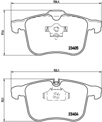 Sada brzdových destiček BREMBO P59049 - OPEL, SAAB