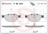 Sada brzdových destiček BREMBO P06076 - ALPINA, BMW