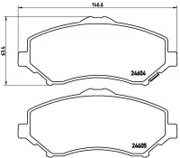Sada brzdových destiček BREMBO P11025