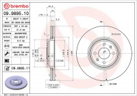 Brzdový kotouč BREMBO 09.9895.11 Brzdový kotouč BREMBO 09.9895.11