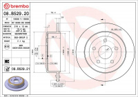 Brzdový kotouč BREMBO 08.B529.21 Brzdový kotouč BREMBO 08.B529.21