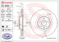 Brzdový kotouč BREMBO 09.9586.11 - VOLVO