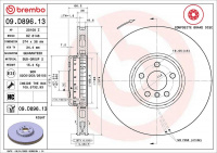 Brzdový kotouč BREMBO 09.D896.13