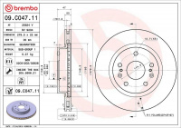 Brzdový kotouč BREMBO 09.C047.11 - SUZUKI