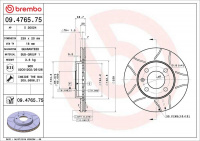 Brzdový kotouč BREMBO MAX 09.4765.75 - AUDI, SEAT, VW Brzdový kotouč BREMBO MAX 09.4765.75 - AUDI, SEAT, VW
