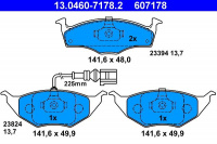 Sada brzdových destiček ATE 13.0460-7178 (AT 607178) - AUDI Sada brzdových destiček ATE 13.0460-7178 (AT 607178) - AUDI