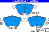 Sada brzdových destiček ATE 13.0460-7200 (AT 607200) - AUDI, SEAT, ŠKODA, VW