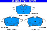 Sada brzdových destiček ATE 13.0460-7173 (AT 607173) - OPEL, SAAB