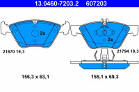 Sada brzdových destiček ATE 13.0460-7203 (AT 607203) - MERCEDES-BENZ Sada brzdových destiček ATE 13.0460-7203 (AT 607203) - MERCEDES-BENZ