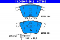 Sada brzdových destiček ATE 13.0460-7166 (AT 607166) - AUDI