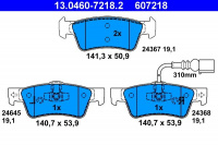Sada brzdových destiček ATE 13.0460-7218 (AT 607218) - VW Sada brzdových destiček ATE 13.0460-7218 (AT 607218) - VW