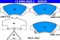 Sada brzdových destiček ATE 13.0460-5620 (AT 605620) Sada brzdových destiček ATE 13.0460-5620 (AT 605620)