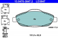 Sada brzdových destiček ATE Ceramic 13.0470-3847 (AT LD3847)