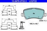 Sada brzdových destiček ATE Ceramic 13.0470-2722 (AT LD2722)