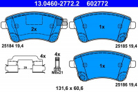 Sada brzdových destiček ATE 13.0460-2772 (AT 602772) - KIA, OPEL