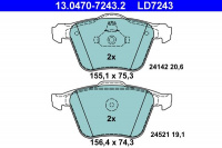 Sada brzdových destiček ATE Ceramic 13.0470-7243 (AT LD7243)
