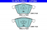 Sada brzdových destiček ATE Ceramic 13.0470-7204 (AT LD7204)