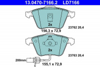 Sada brzdových destiček ATE Ceramic 13.0470-7166 (AT LD7166) - AUDI