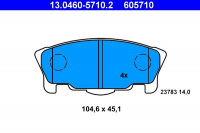 Sada brzdových destiček ATE 13.0460-5710 (AT 605710) - DAIHATSU Sada brzdových destiček ATE 13.0460-5710 (AT 605710) - DAIHATSU